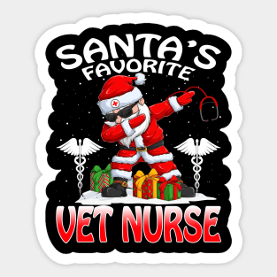 Santas Favorite Vet Nurse Christmas T Shirt Sticker